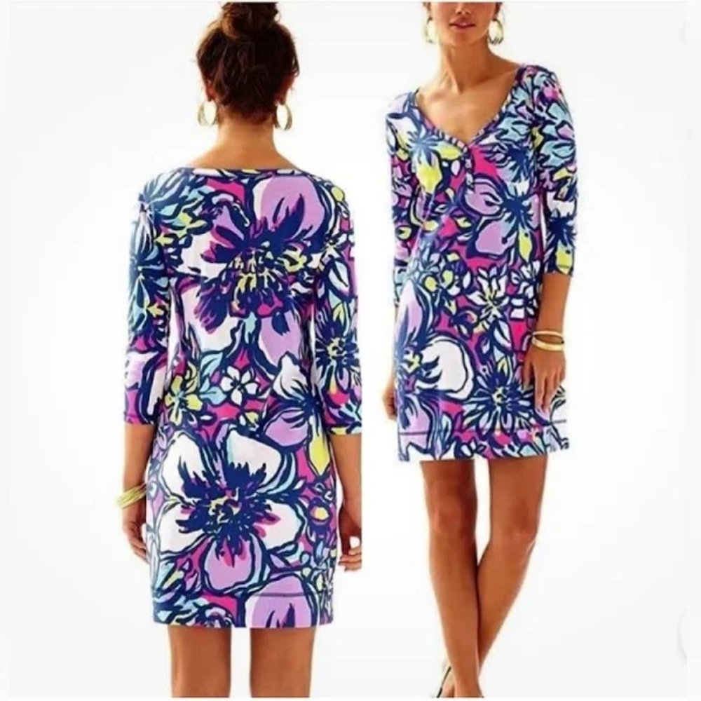 EUC Lilly Pulitzer Palmetto Dress in "Tropical Pink Catwalk" Small